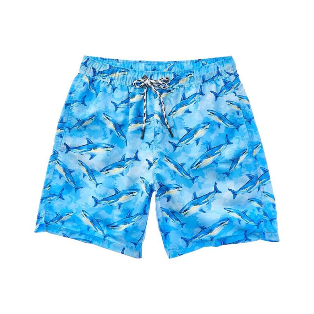 Snapper Rock Mens  Jawsome Waves Swim Short, Blue
